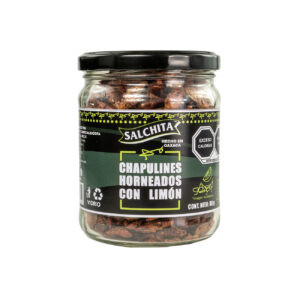 SALCHITA Chapulines horneados con limón