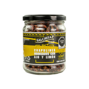 SALCHITA Chapulines horneados con ajo y limón